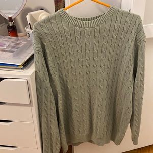 brandy oversized green sweater